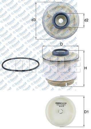 MAHLE KX268D Mazot Filtresi Hilux Vigo 06-11 / L200 15> Dmax 12> Fullback 16>